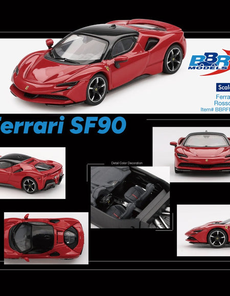 BBR 1/64 Ferrari SF90 Rosso Corsa Diecast Model Car