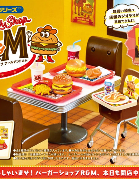 Re-ment Petit Sample Burger Shop R&M 8pcs Complete Box