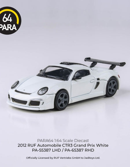 PARA64 1/64 2012 RUF CTR3 Clubsport Grand Prix White RHD Model Car
