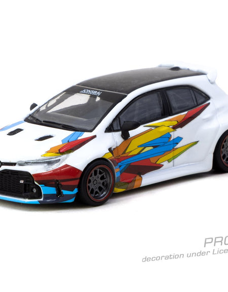 (Pre-order) Tarmac Works 1/64 Toyota GR Corolla Widebody White Model Diecast Car