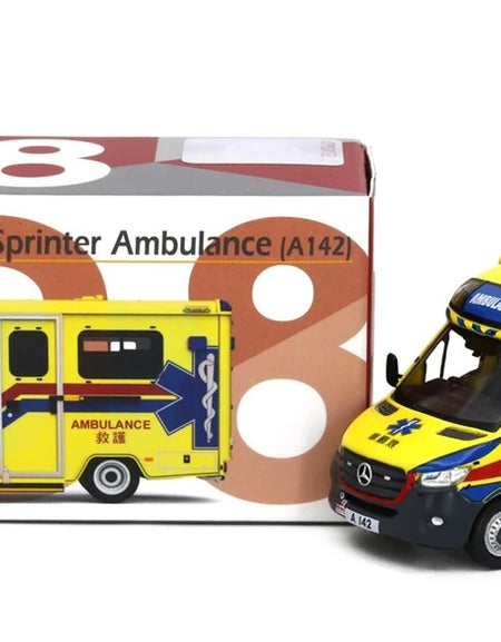 Tiny FSD 08 Die-cast Model Car - MERCEDES-BENZ Sprinter FL HKFSD Ambulance A142