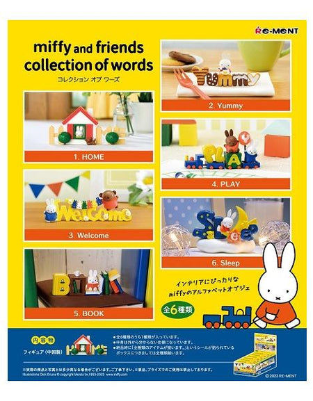 Re-ment Miffy Collection of words Figure (Full Set of 6 Pcs)