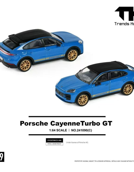 Trends Hobby 1:64 Porsche Cayenne Turbo GT Diecast - Blue 241090(C)