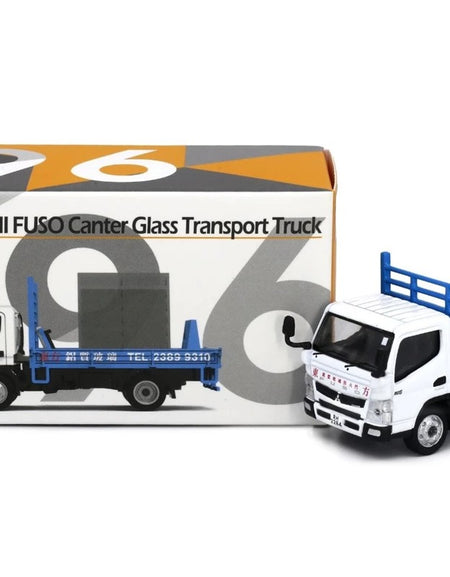 Tiny City Die-cast Model Car - #196 MITSUBISHI FUSO Canter Glass Transport Truck