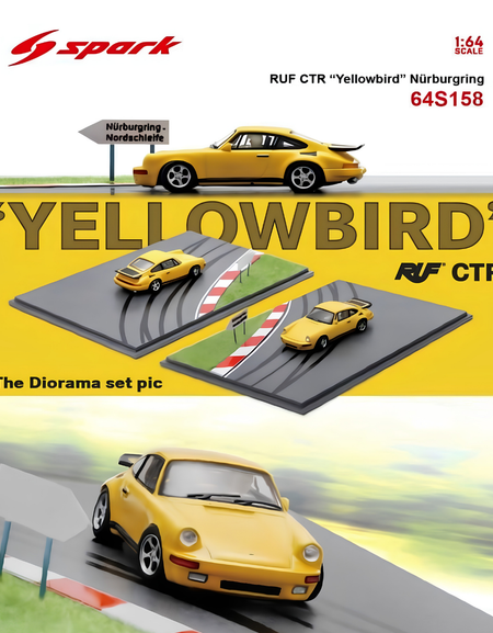 (Pre-order) Sparky 1/64 - RUF CTR Prototype Nürburgring (With special base)