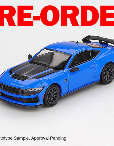 (Pre-order) MINI GT #1141 Ford Mustang Dark Horse 2024 Grabber Blue LHD