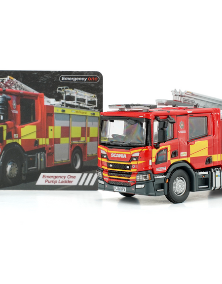 Tiny City UK28 Emergency One Scania Fire Engine Leicestershire Fire & Rescue Ser