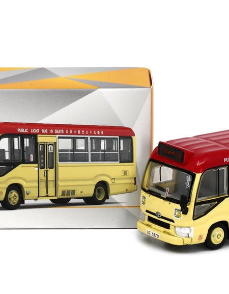 Tiny City 183 Die-cast Model Car - Toyota Coaster (B70) Red Minibus Diecast Car