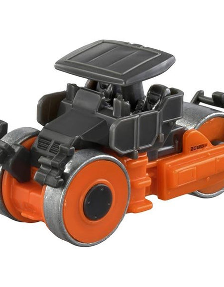 Takara Tomy Tomica Die-cast Car - 1/80 No.077 Hitachi Macadam Roller ZC125M-5