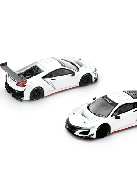 POPRACE 1/64 HONDA NSX GT3 EVO22 - WHITE Diecast Model Car