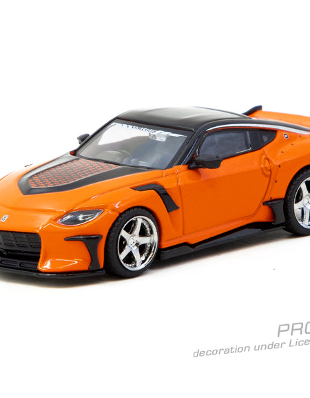 Tarmac Works 1/64 Nissan VeilSide FFZ400 Fairlady Z Orange with Card