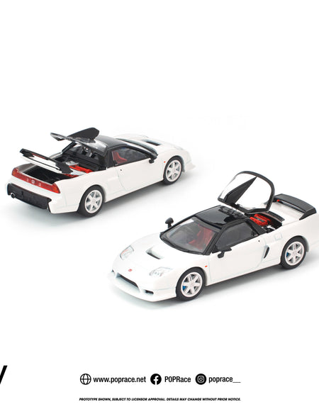(Pre-order) POP RACE 1/64 HONDA NSX-R GT WHITE Diecast Model Car #PR640407