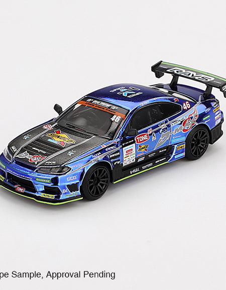 Mini GT #857 Nissan Silvia (S15) #46 D-MAX Racing 2023 D1 Grand Pix