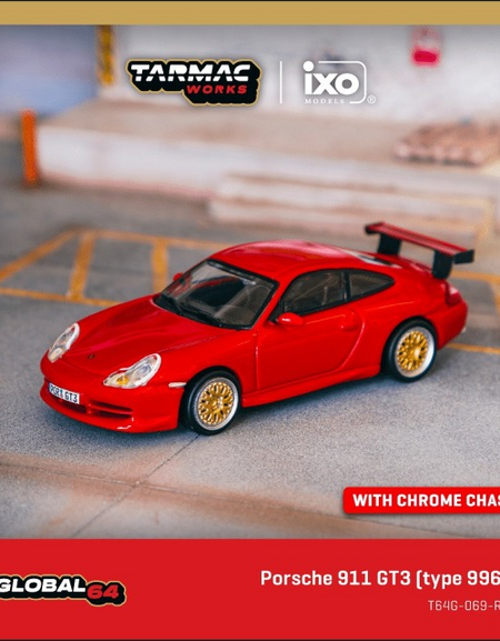 Tarmac Works Porsche 911 GT3 (Type 996) Red Diecast Model Car