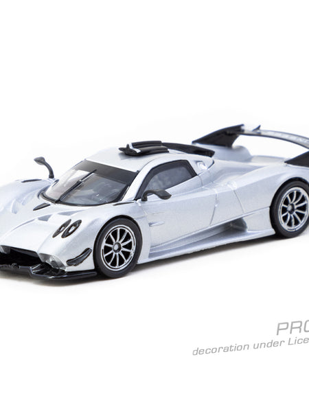 Tarmac Works 1/64 Pagani Huayra R Satin Silver Diecast Model Car
