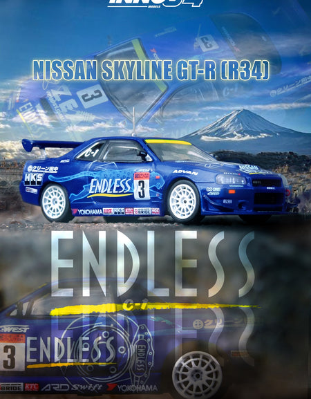 INNO64 1/64 NISSAN SKYLINE GT-R (R34) #3 ENDLESS ADVAN Super Taikyu