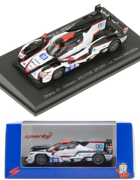 Sparky 1/64 Oreca 07 - Gibson No.10 VECTOR SPORT - Le Mans 24J 2024 #Y394