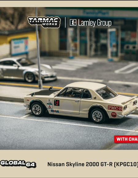 Tarmac Works 1/64 Nissan Skyline 2000 GT-R (KPGC10) White Model Car