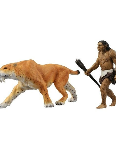 Takara Tomy ANIA Animal AL-10 Saber Tiger with primitive man Action Figure Toy