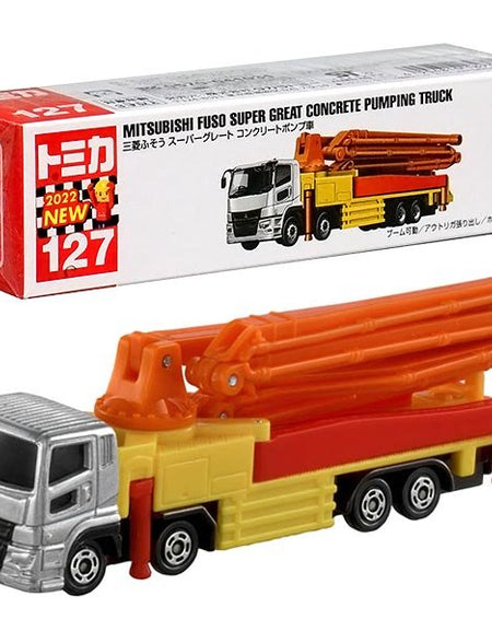 Takara Tomy Tomica Die-cast Car - No.127 Fuso SuperGreat Concrete Pumping