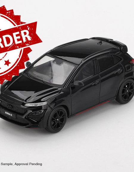 (Pre-order) MINI GT #1206 1/64 Hyundai KONA N Phantom Black Diecast Model Car