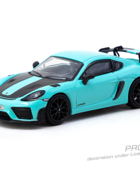 (Pre-order) Tarmac Works 1/64 Porsche Cayman GT4RS Mint Green Model Car