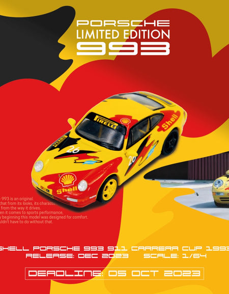 (In Stock) SPARKY 1/64 Porsche 993 Carrera Cup 1993 Shell without rear spoiler