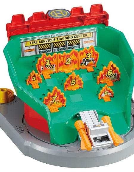 Takara Tomy Tomica Tomica World Sound Firefighting Training Center Playset