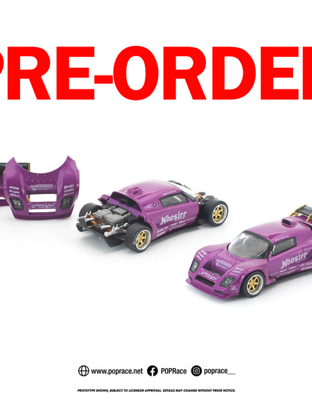 (Pre-order) POPRACE 1/64 PANDEM LOTUS ELISE PURPLE Model Car #PR640448