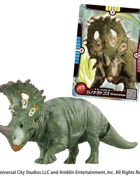 Takara Tomy ANIA Animal Jurassic World Sinoceratops Figure with Battle Card