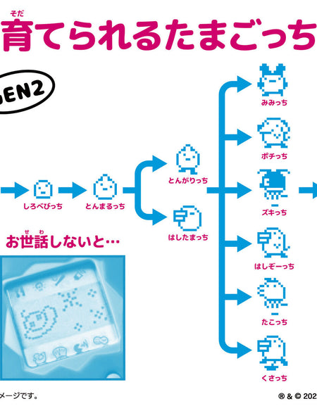 Bandai Tamagotchi Pink Treasure Jewel GEN2 Electronic Pet Game Toy For Children