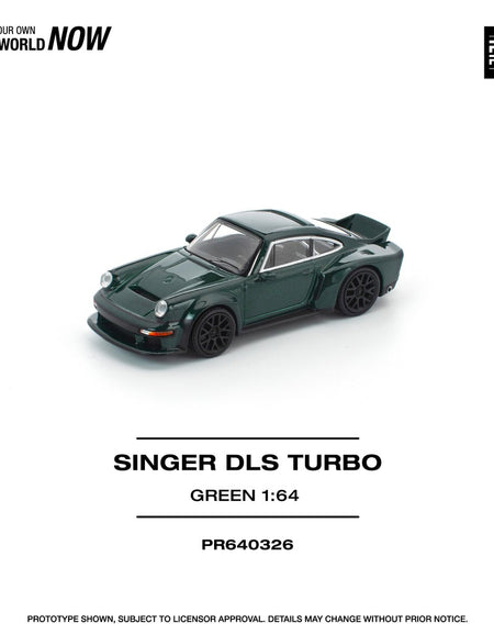 POPRACE 1/64 SINGER DLS TURBO (ROAD) GREEN Diecast Model Car