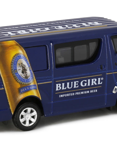 Tiny City Die-cast Model Car - Toyota Hiace BLUE GIRL BEER
