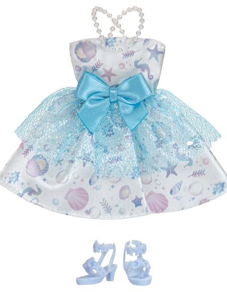 Takara Tomy Licca-chan Dress LW-02 Marine Party Blue Ribbon Outfit Clothes Toy