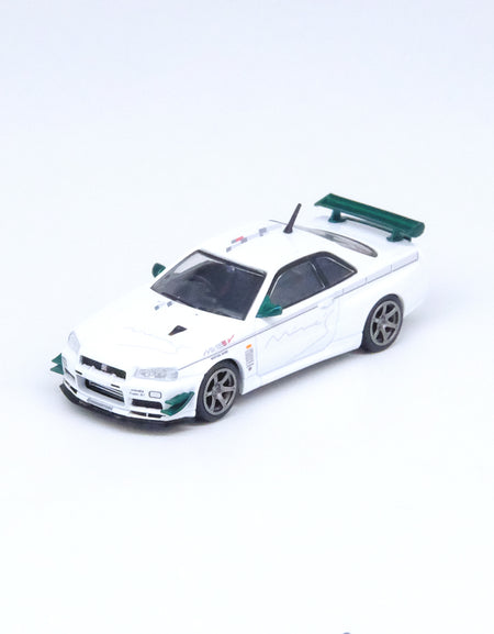 INNO64 MODEL 1/64 NISSAN SKYLINE GT-R (R34) V-SPEC Tuned by "MINE'S"