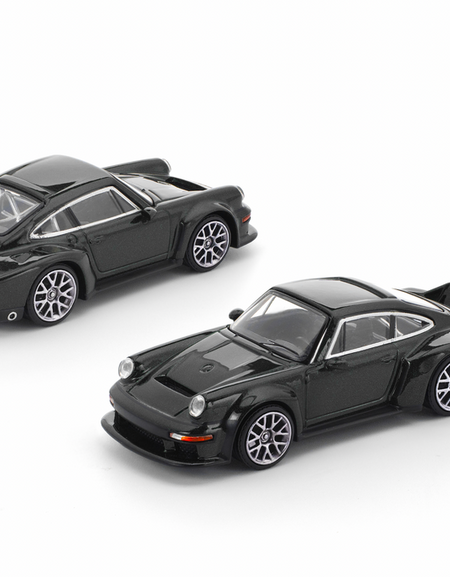 POPRACE 1/64 SINGER DLS TURBO (ROAD) BLACK Diecast Model Car