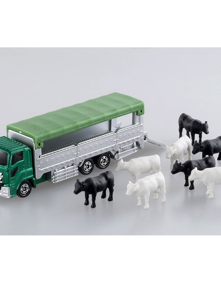Takara Tomy TOMICA No.139 Long Cattle Transporter vehicle with Cows Japan