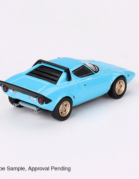 Mini GT #624 1/64 Lancia Stratos HF Stradale Azzuro Chiaro Model Car