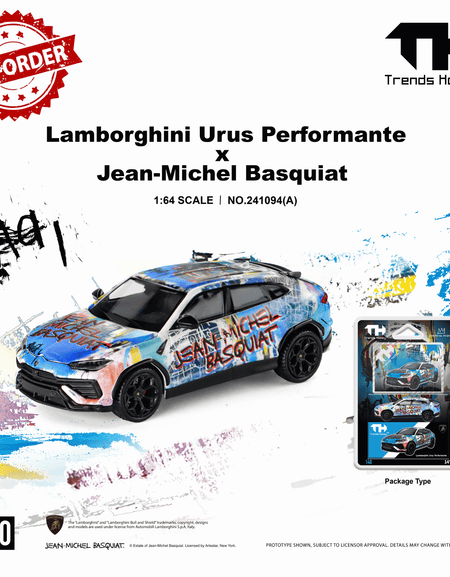 (Pre-order) Trends Hobby 1/64 Lamborghini Urus Performance & Basquiat White