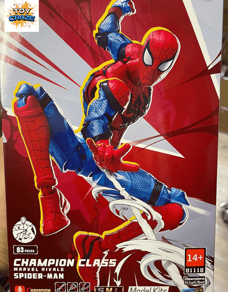 Blokees Marvel Rivals Champion Class Spider-Man Model Kit 1:12 Scale Figure