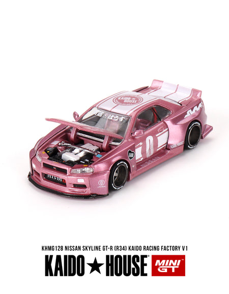 Mini GT x Kaido House 1/64 Nissan Skyline GT-R (R34) RACING FACTORY