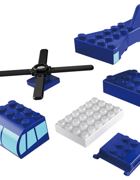 Takara Tomy Tomica Plarail Blocks Helicopter set