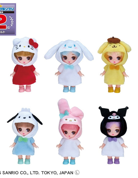 Takara Tomy Petit Licca-chan Licca Sanrio Character Collection Doll Fullset of 6