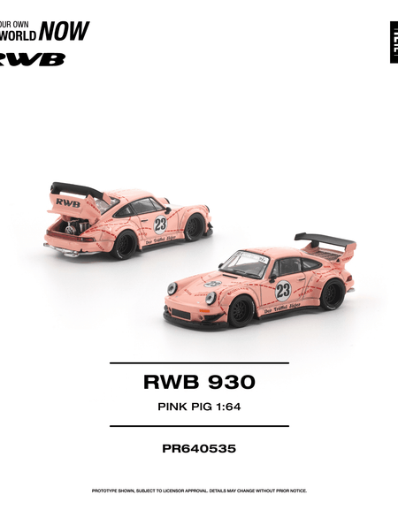 (Pre-order) POPRACE 1/64 - RWB 930 "PINK PIG" Diecast Model Car