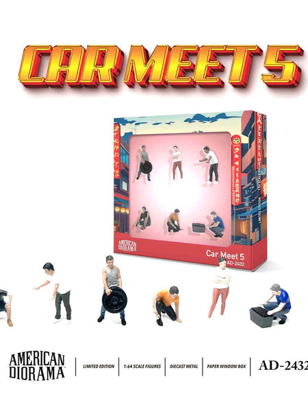 American Diorama 1:64 Figure Set: Car Meet #5 AD-2432