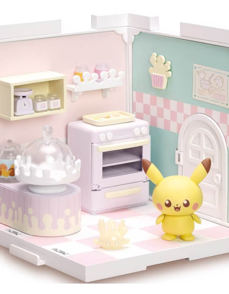 Takara Tomy Pokemon PokePiece House Kitchen Milcery & Pikachu set