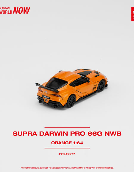 POPRACE 1/64 DARWIN PRO 66G NWB SUPRA ORANGE Diecast Model Car