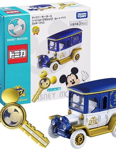 Takara Tomy Tomica Disney Motors Diecast Car - High Hat Classic Route 717 Mickey