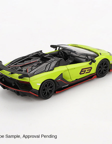 Mini GT #887 Lamborghini Aventador SVJ 63 Roadster Verde Shock LHD