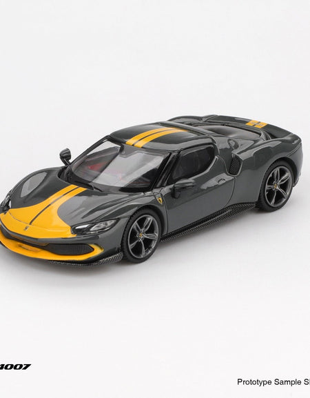 BBR 1/64 Ferrari 296 GTB Assetto Fiorano Grigio Scuro Diecast Model